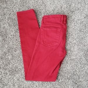 🦚Like New Diana Deep Red Skinny Jeans